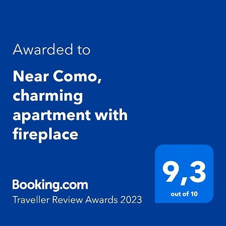 Near Como, Charming Apartment With Fireplace Grandate Extérieur photo